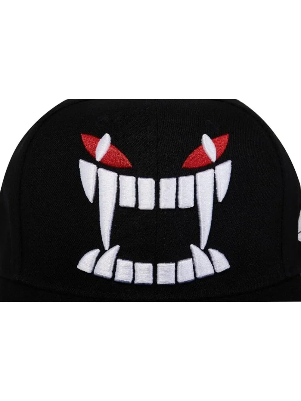 Unisex Teeth Black Snapback Hat Hip Hop Style Colorful Adjustable Baseball Cap